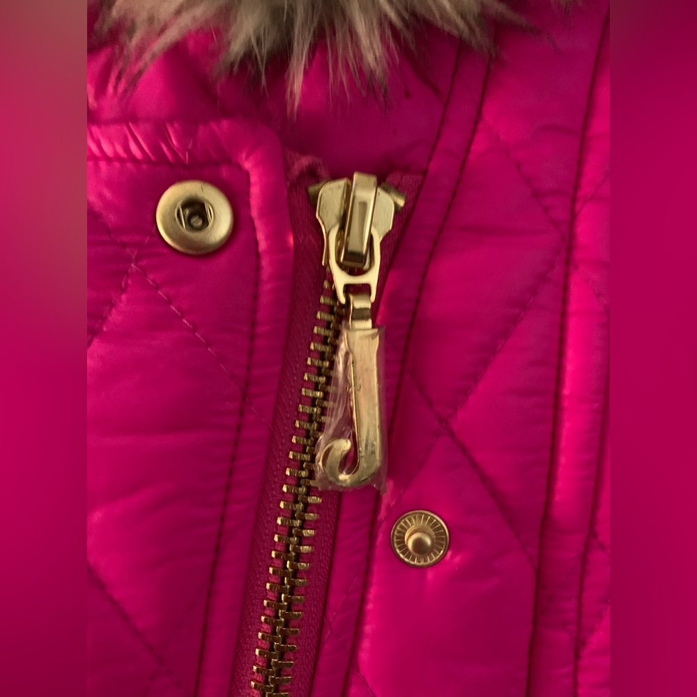 Juicy Couture Moto style hooded faux fur quilted jacket 
Excellent condition - Picture 4 of 7